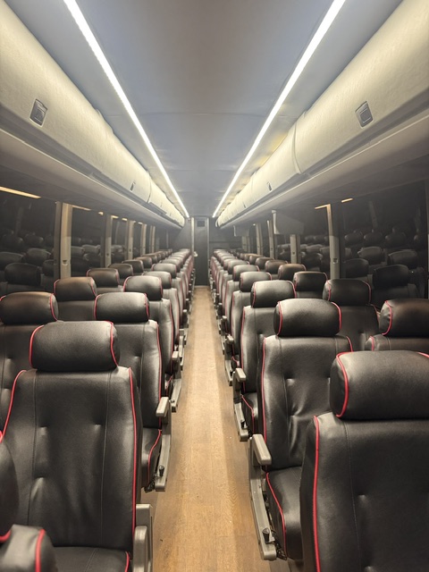 Party Bus Interior — 54-Person Motor Coach