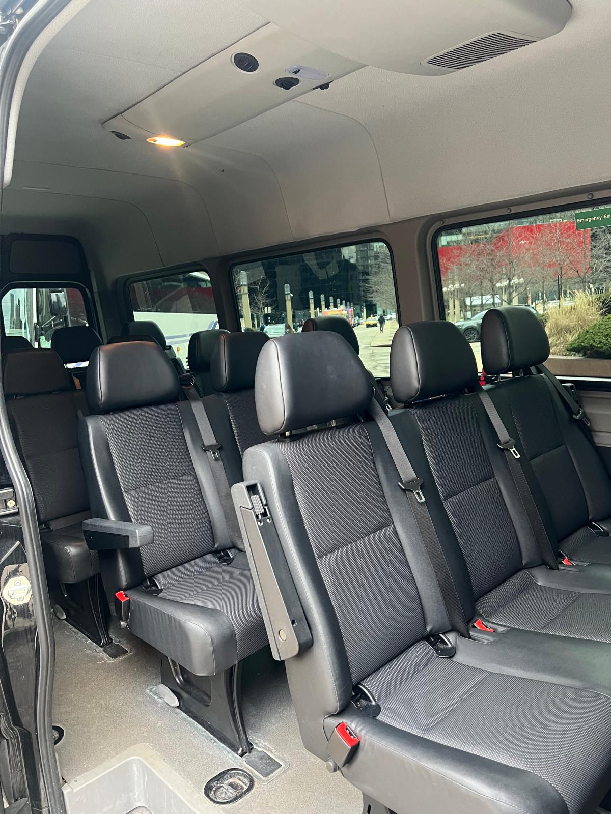Party Bus Interior — 13-Passenger Sprinter